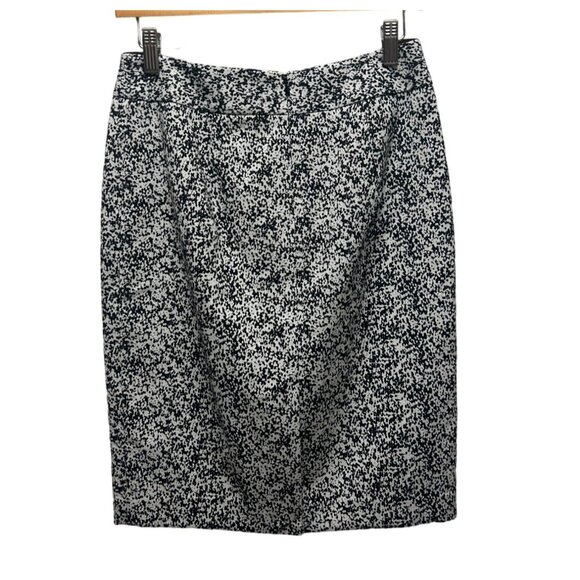 Banana Republic NWT Black & White Marble Cotton Pencil Skirt - Picture 3 of 7
